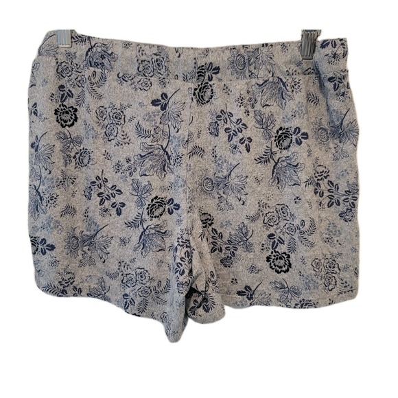 Lucky Brand Women's Large Pajama PJ Set Shirt and Shorts Floral Drawstring Waist - Picture 9 of 16